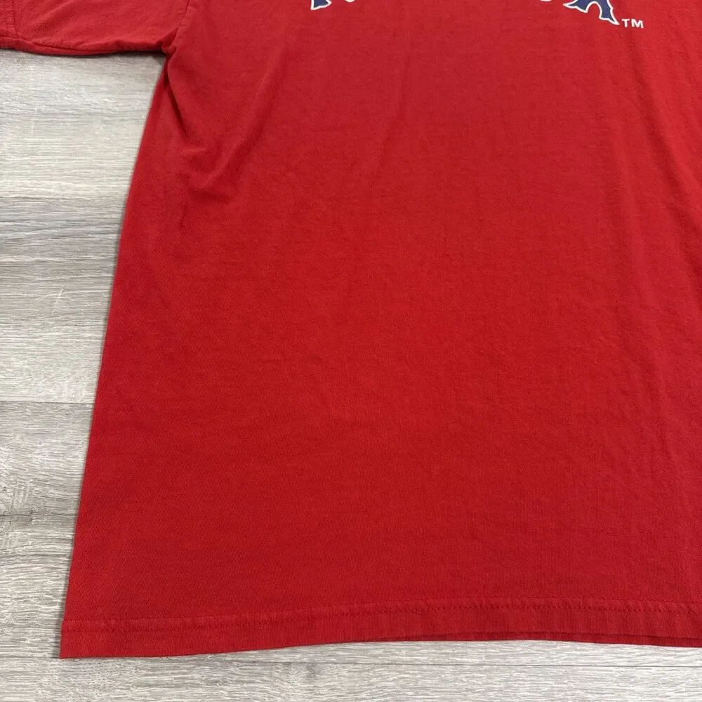 Boston Red Sox Shirt MLB Baseball Men's Red Large 100% Cotton